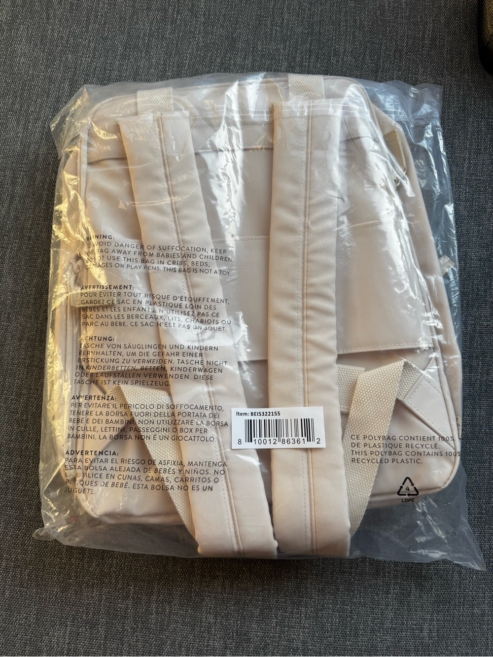 BEIS Expandable Backpack (New) - Picture 4 of 5
